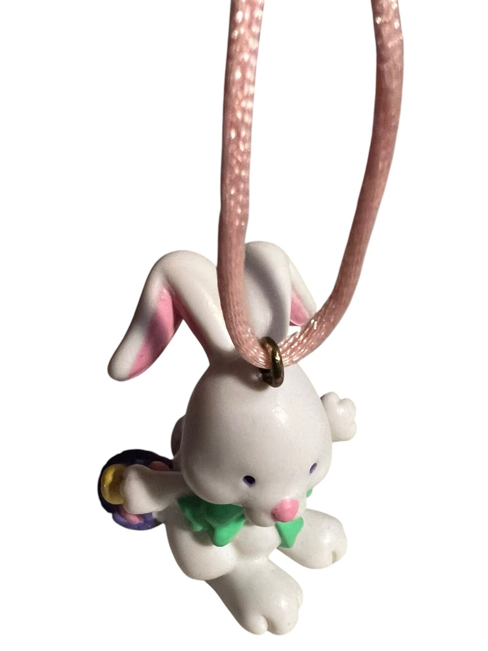 Vintage Avon Gift Collection Easter Decoration Bunny Egg‎ Basket White Pink